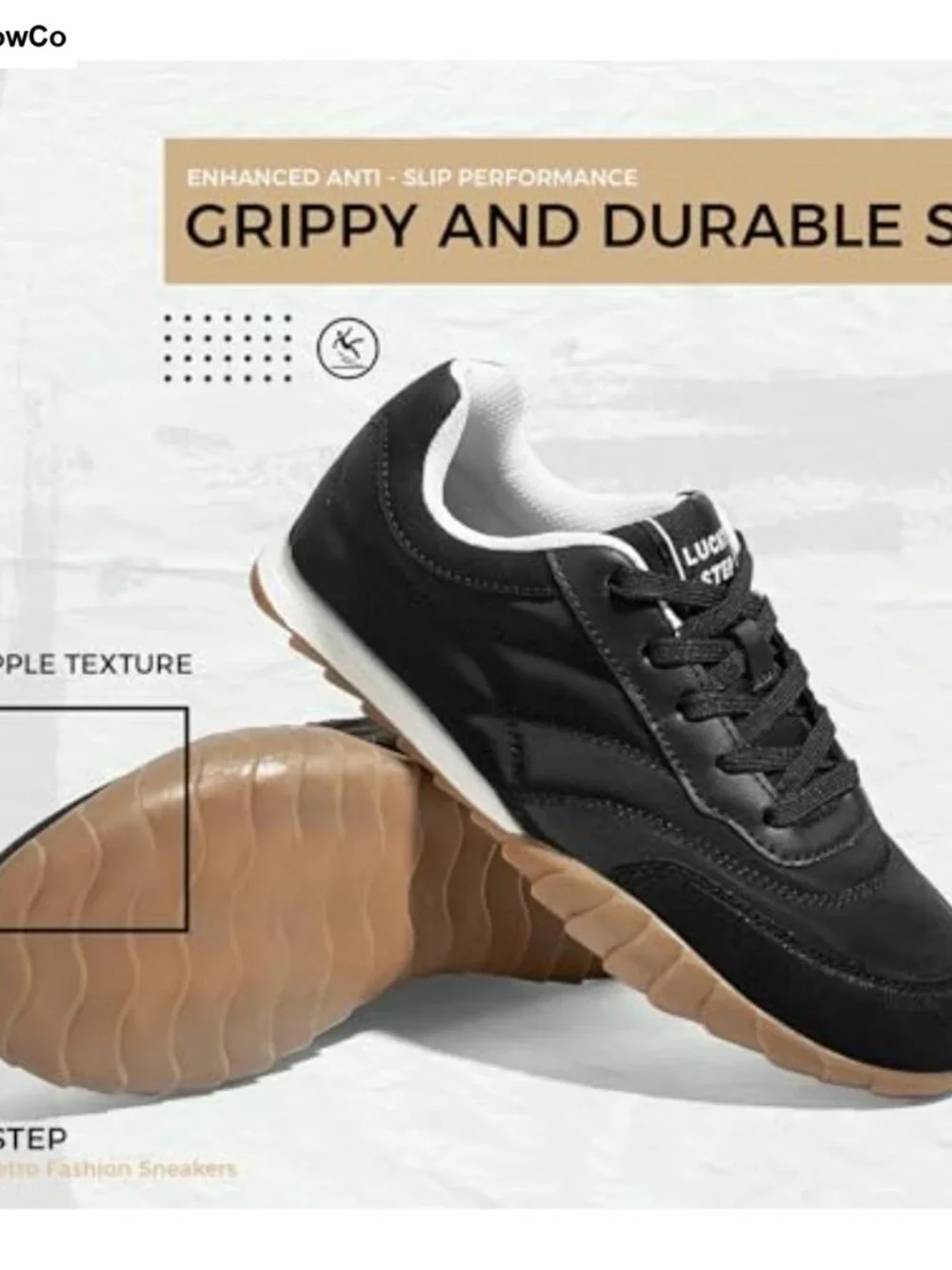 Women Retro Fashion Sneakers Thin Sole Casual Anti-Slip Trainer Running Walking